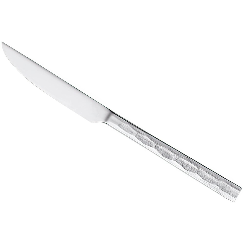 Reserve by Libbey Silver Forest 9 1/2" 18/10 Stainless Steel Extra Heavy Weight Steak Knife - 12/Case