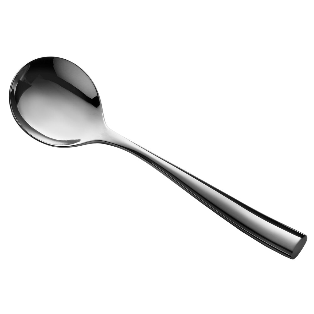 Reserve by Libbey 957 016 Aspect 6 7/8" 18/10 Stainless Steel Extra Heavy Weight Bouillon Spoon - 12/Case