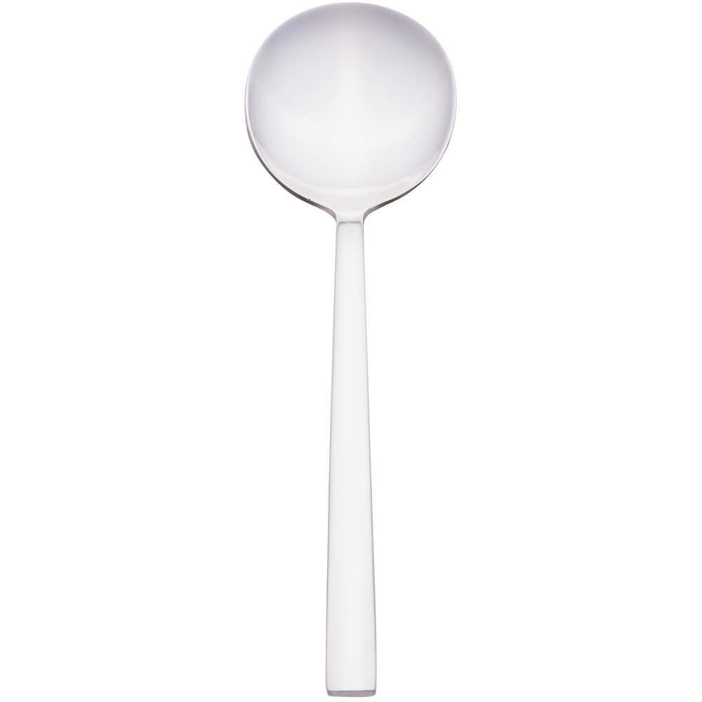 Libbey 963 016 Elexa 7" 18/0 Stainless Steel Heavy Weight Bouillon Spoon - 36/Case