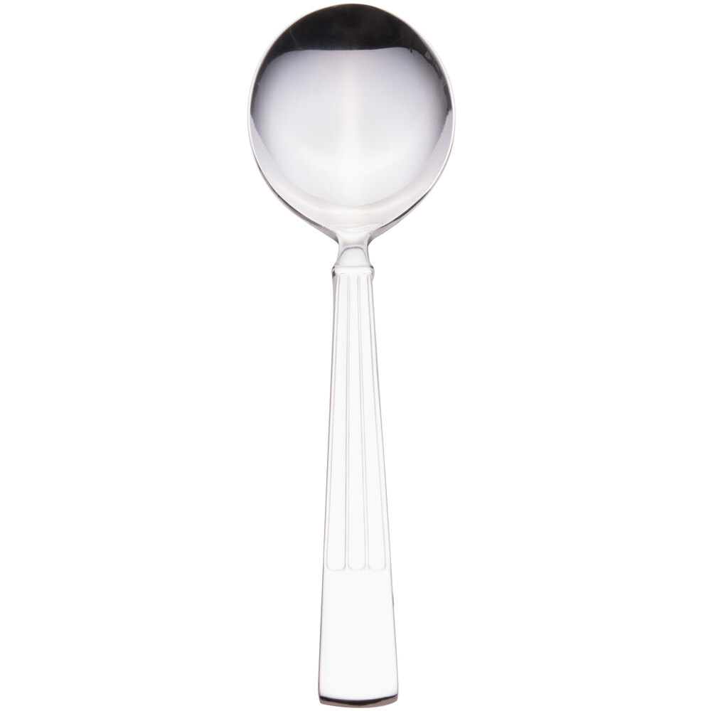 Libbey 972 016 Gibraltar 6 1/4" 18/0 Stainless Steel Heavy Weight Bouillon Spoon - 36/Case