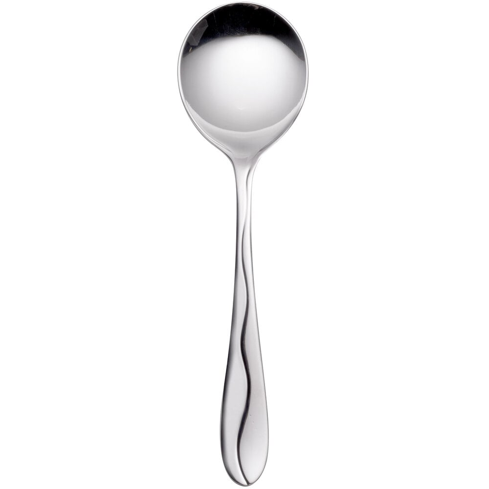 Libbey 973 016 Cantina 6" 18/0 Stainless Steel Heavy Weight Bouillon Spoon - 36/Case