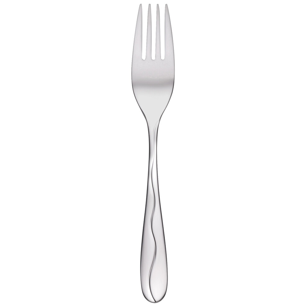 Libbey 973 038 Cantina 7" 18/0 Stainless Steel Heavy Weight Salad Fork - 36/Case