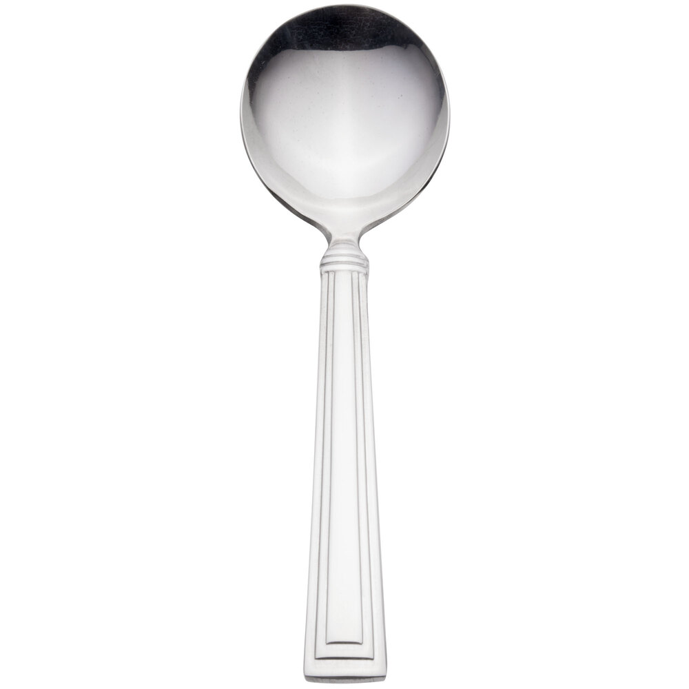 Libbey 977 016 Slate 6 1/4" 18/0 Stainless Steel Heavy Weight Bouillon Spoon - 36/Case