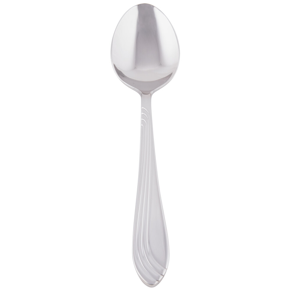 Libbey 980 002 Neptune 7 1/8" 18/8 Stainless Steel Extra Heavy Weight Dessert Spoon - 36/Case