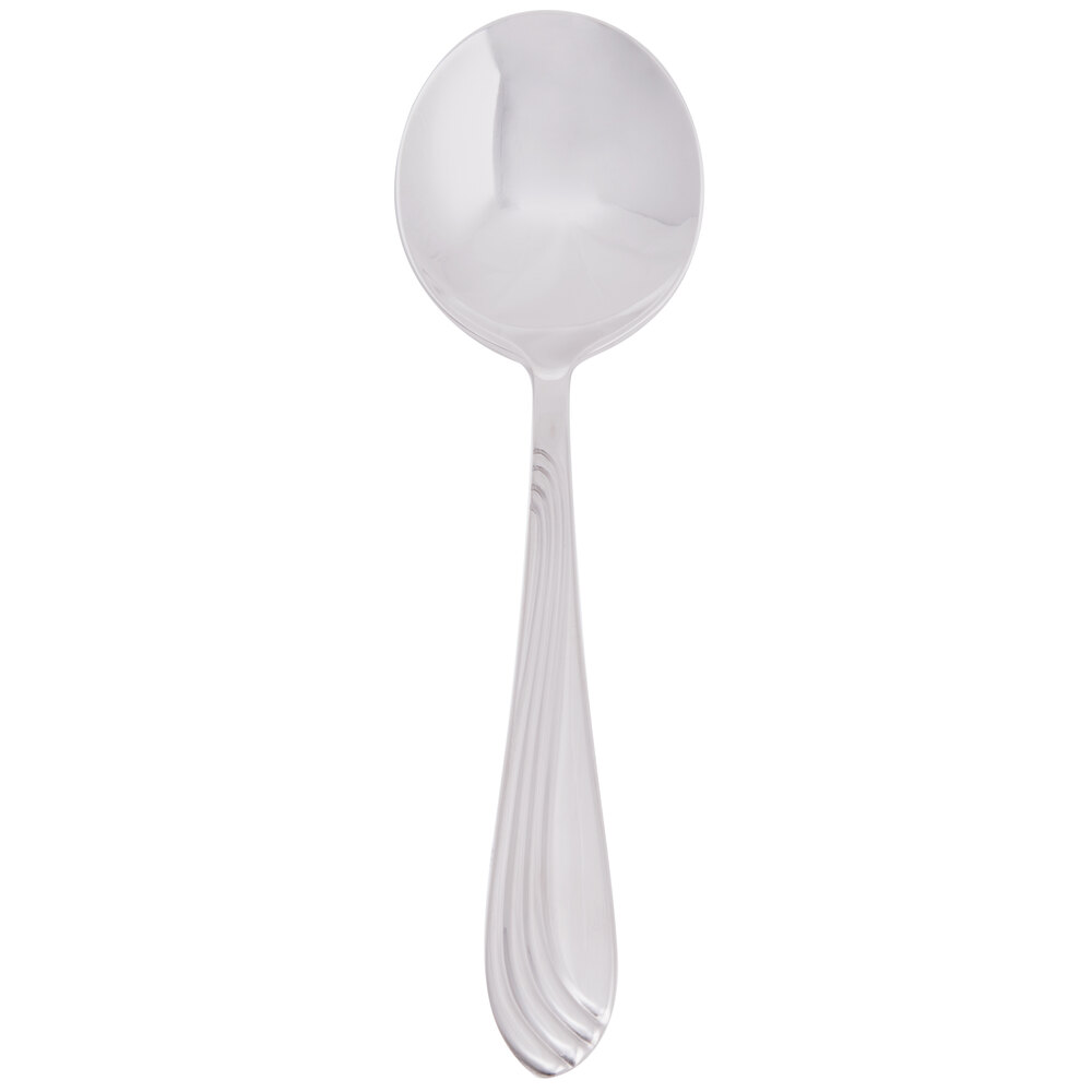 Libbey 980 016 Neptune 5 7/8" 18/8 Stainless Steel Extra Heavy Weight Bouillon Spoon - 36/Case