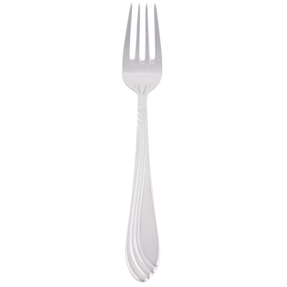 Libbey 980 030 Neptune 7 1/2" 18/8 Stainless Steel Extra Heavy Weight Dessert Fork - 36/Case