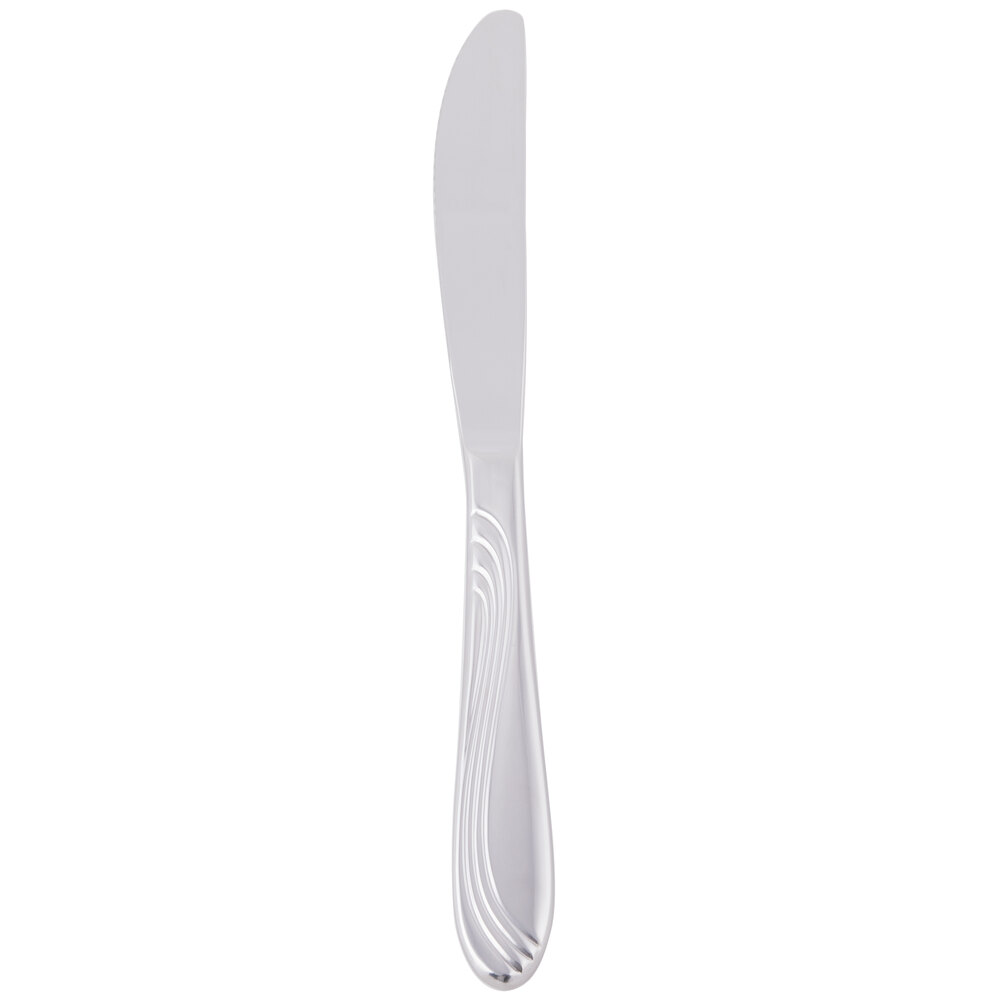 Libbey 980 7502 Neptune 9 1/8" 18/8 Stainless Steel Extra Heavy Weight Dinner Knife - 36/Case