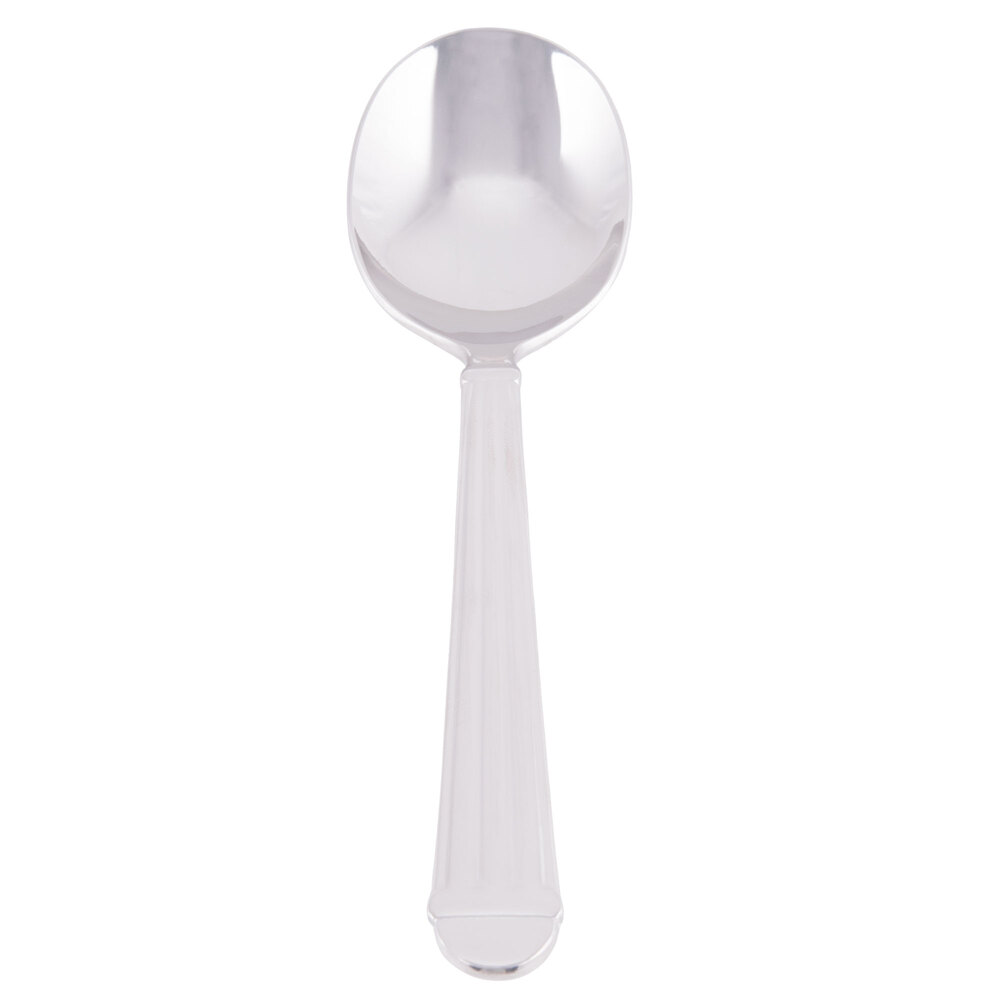Libbey 983 016 Aegean 6 1/8" 18/8 Stainless Steel Extra Heavy Weight Bouillon Spoon - 36/Case