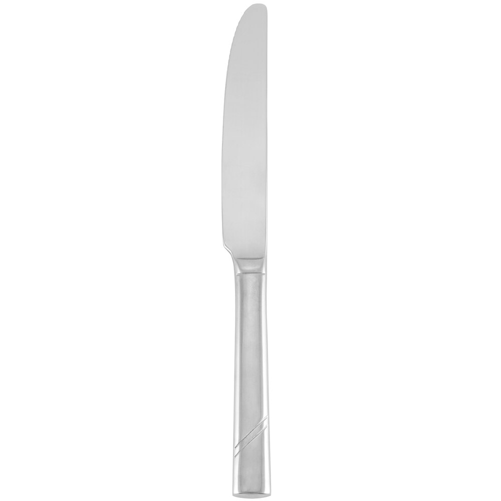 Libbey 988 5502 Zephyr 9 3/8" 18/8 Stainless Steel Extra Heavy Weight Dinner Knife with Solid Handle - 36/Case