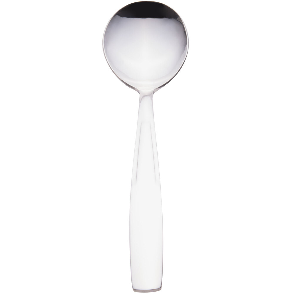 Libbey 989 016 Quantum 6 1/4" 18/0 Stainless Steel Heavy Weight Bouillon Spoon - 36/Case