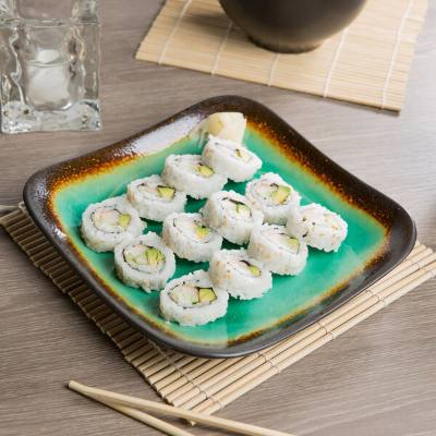 Libbey BF-8 Hakone 9" Square Stoneware Plate with Square Detailing