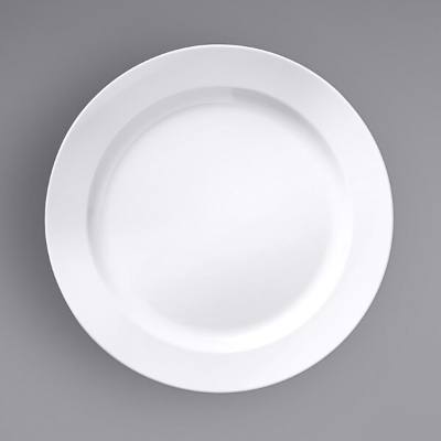 Libbey Basics 10" Bright White Medium Rim Melamine Plate