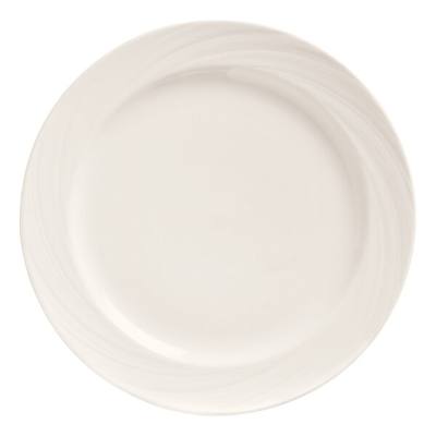 Libbey BO-1103 Basics Orbis 10 5/8" Bright White Medium Rim Porcelain Plate