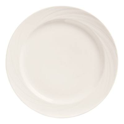 Libbey BO-1113 Basics Orbis 6 1/4" Bright White Medium Rim Porcelain Plate