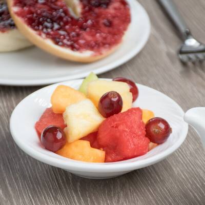 Libbey BO-1155 Basics Orbis 3 oz. Bright White Porcelain Fruit Bowl