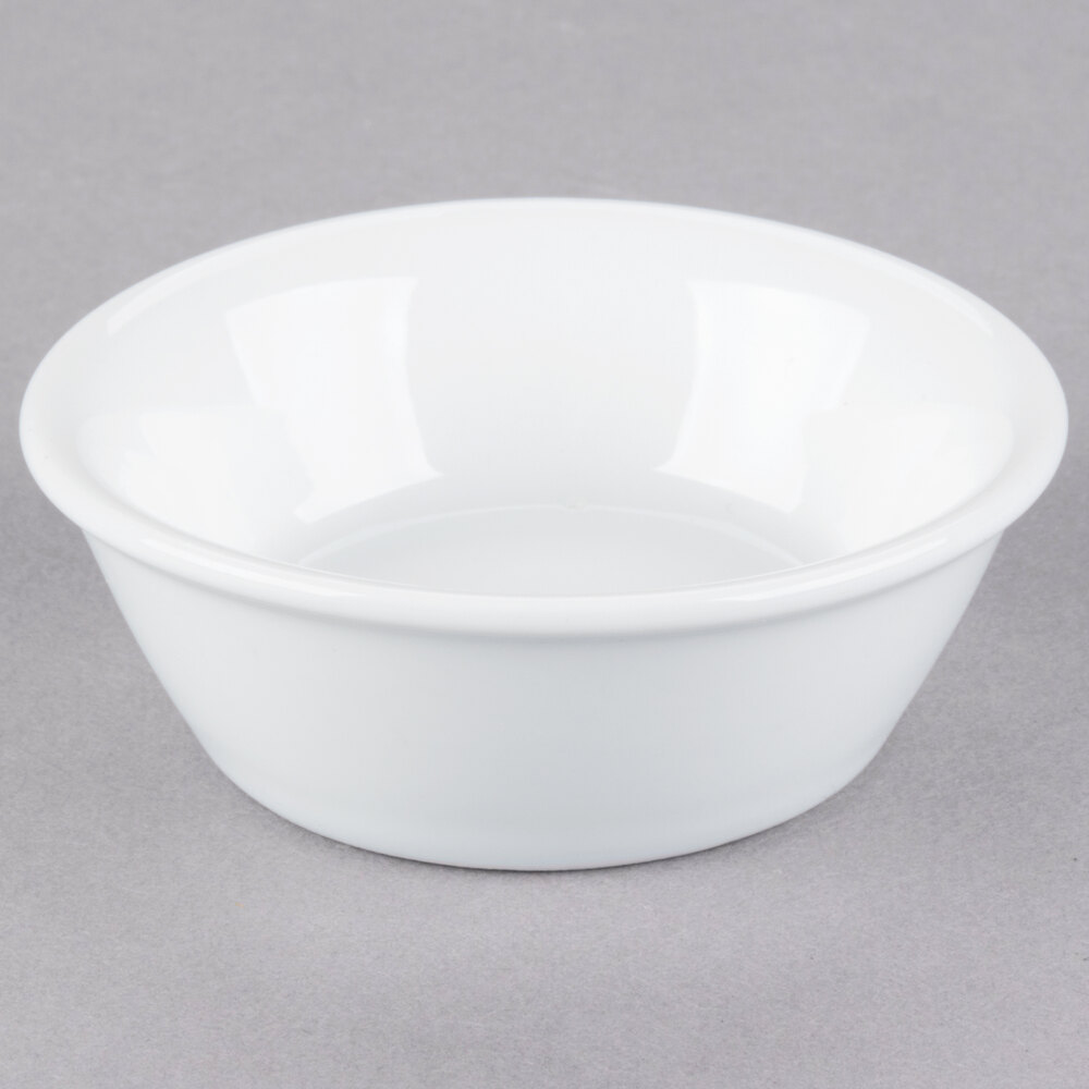 Libbey BW-003 Chef's Selection II 1 oz. Ultra Bright White Porcelain Micro Ramekin - 36/Case