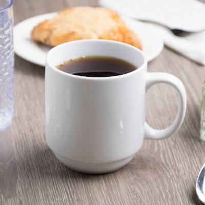 Libbey BW-1114 Basics 11.5 oz. Bright White Porcelain Stacking Mug