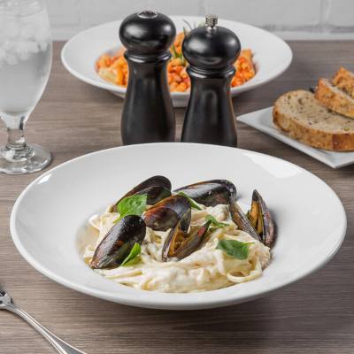 Libbey BW-1135 Basics 16 oz. Bright White Porcelain Entree / Pasta Bowl
