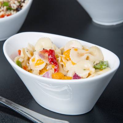 Libbey BW-5101 Chef's Selection II 8.5 oz. Ultra Bright White Porcelain Neptune Bowl