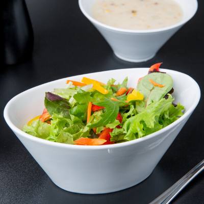 Libbey BW-5102 Chef's Selection II 20 oz. Ultra Bright White Porcelain Neptune Bowl
