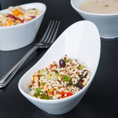 Libbey BW-6706 Chef's Selection II 6.5 oz. Ultra Bright White Porcelain Riviera Bowl