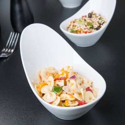 Libbey BW-6707 Chef's Selection II 10 oz. Ultra Bright White Porcelain Riviera Bowl