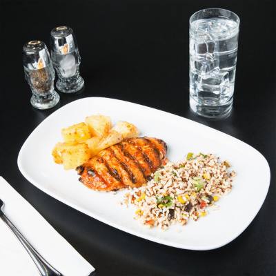 Libbey BW-6712 Chef's Selection II 12 1/2" x 8 1/4" Ultra Bright White Porcelain Coupe Platter