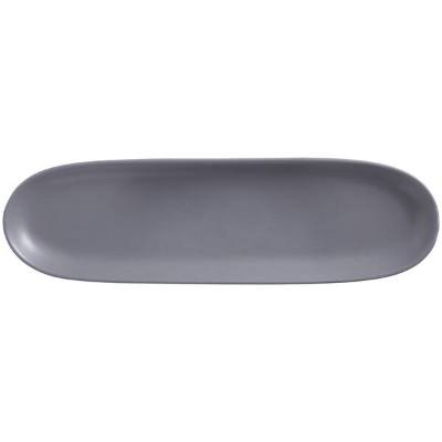 Libbey DRI-11-G Driftstone 13 1/4" x 4" Granite Satin Matte Porcelain Tray