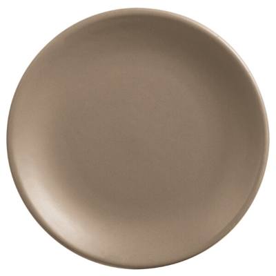 Libbey DRI-3-S Driftstone 11" Sand Satin Matte Porcelain Coupe Plate
