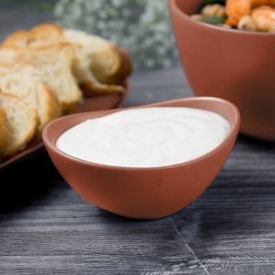 Libbey DRI-5-C Driftstone 3.75 oz. Clay Satin Matte Organic Porcelain Bowl
