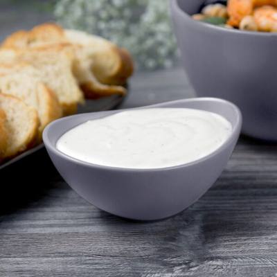 Libbey DRI-5-G Driftstone 3.75 oz. Granite Satin Matte Organic Porcelain Bowl