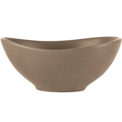 Libbey DRI-5-S Driftstone 3.75 oz. Sand Satin Matte Organic Porcelain Bowl