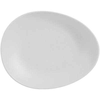 Libbey DRI-7-D Driftstone 10 7/8" x 8 1/2" Driftwood Satin Matte Organic Porcelain Coupe Plate