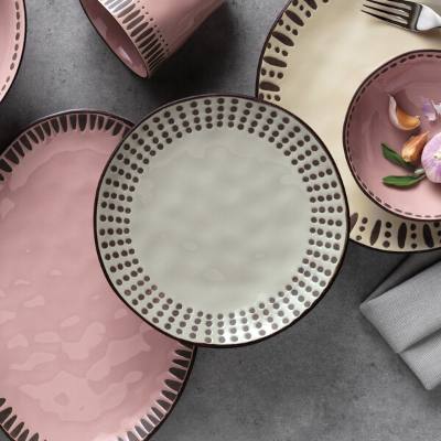 Libbey DULCET-2G Dulcet 8 5/8" Gray Stoneware Salad Plate