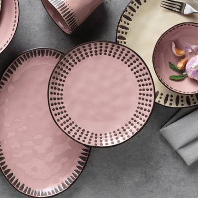 Libbey DULCET-2P Dulcet 8 5/8" Pink Stoneware Salad Plate