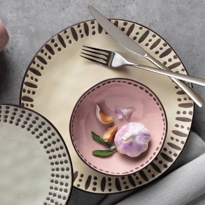 Libbey DULCET-3P Dulcet 14 oz. Pink Stoneware Soup Bowl