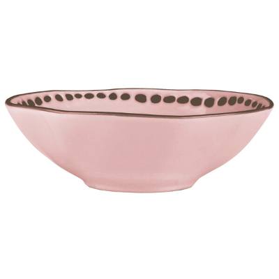 Libbey DULCET-5P Dulcet 50 oz. Pink Stoneware Serving Bowl