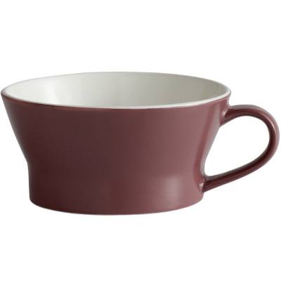 Libbey ENG-13-M Englewood 12.5 oz. Matte Mulberry Porcelain Soup Mug