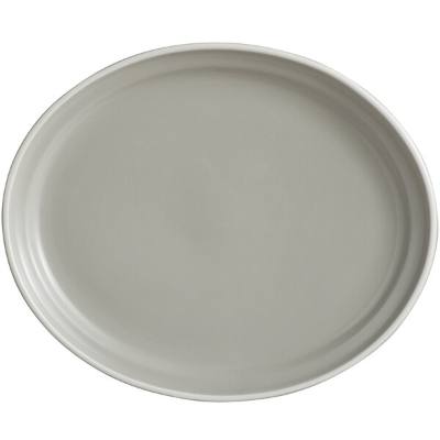 Libbey ENG-8-C Englewood 12" Matte Mint Cream Porcelain Oval Platter