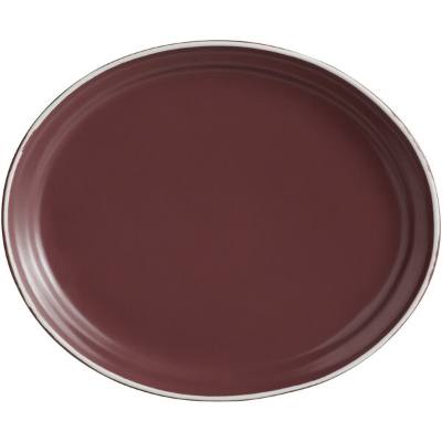 Libbey ENG-8-M Englewood 12" Matte Mulberry Porcelain Oval Platter