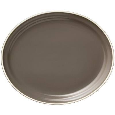 Libbey ENG-8-O Englewood 12" Matte Olive Porcelain Oval Platter
