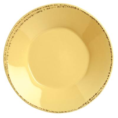 Libbey Farmhouse 27 oz. Round Butter Yellow Porcelain Soup and Salad Bowl