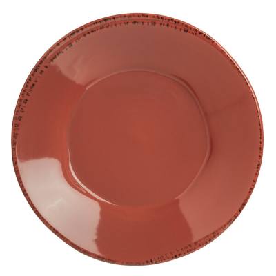 Libbey Farmhouse 27 oz. Round Barn Red Porcelain Soup and Salad Bowl