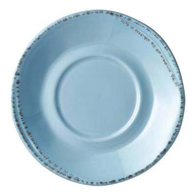 Libbey Farmhouse 6 1/4" Round Blue Hen Porcelain Saucer