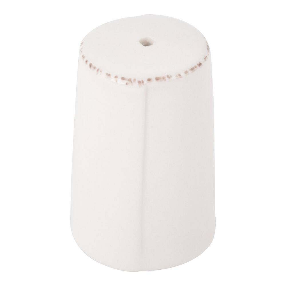 Libbey FH-520 Farmhouse 3" Ivory (American White) Porcelain Salt Shaker - 36/Case
