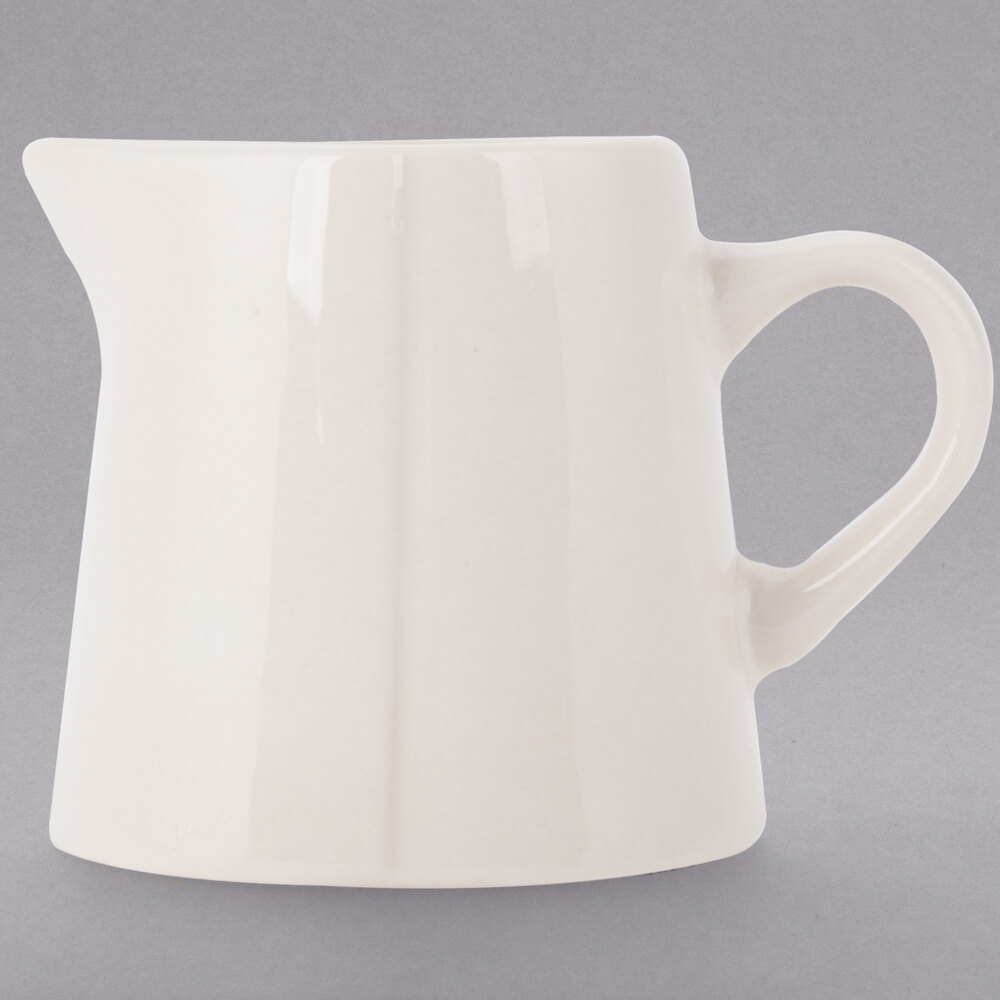 Libbey FH-522 Farmhouse 3 oz. Ivory (American White) Porcelain Creamer - 36/Case