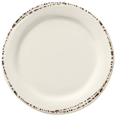 Libbey Farmhouse 6 3/8" Ivory (American White) Medium Rim Melamine Plate