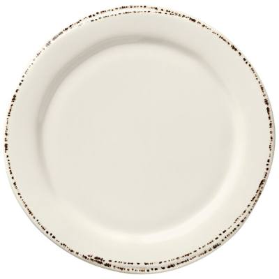 Libbey Farmhouse 9" Ivory (American White) Medium Rim Melamine Plate