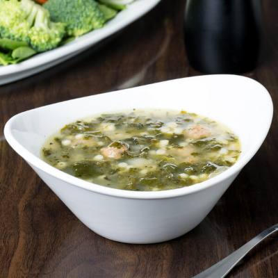 Libbey INF-150 Porcelana Infinity 13 oz. Bright White Oval Porcelain Bowl