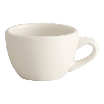 Libbey NR-1 Kingsmen White 7 oz. Ultima Cream White Narrow Rim Stoneware Cup